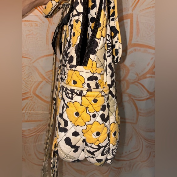 Vera Bradley Floral & Leopard Quilted Backpack - Yellow and Black - Picture 9 of 11
